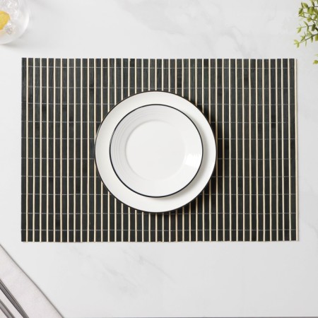 Napkin kitchen "Black straw", 45 × 30 cm, black color-2