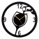Wall watches of metal "glass of wine", silent, d-40 cm, aa
