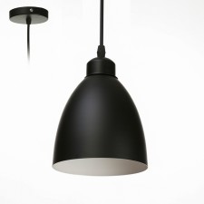 Bayerlux suspension of Bayerlux “Oval” 1x40W E27 Black 14x14x18-98 cm