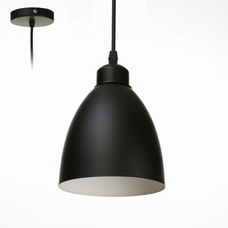 Bayerlux suspension of Bayerlux “Oval” 1x40W E27 Black 14x14x18-98 cm