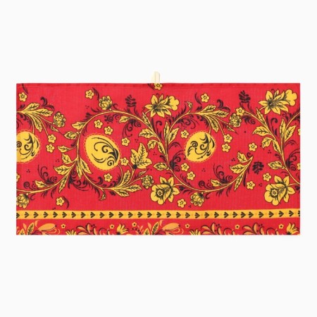 Towel 35x60cm Khokhloma, Red, Waffle, 120 g/m, HL100%-5