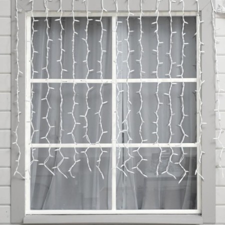 Garland "Curtain" 2 x 1.5 m, IP65, UMS, white thread rubber, 360 LED, glow warm white, 220 V-2