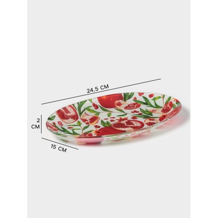 Serving shade "Grenat", 24.5 × 15 × 2 cm, glass, pattern-1