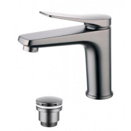 LEMARK Bronx LM3706GM shell mixer, single -legged, excess length 129 mm, graphite