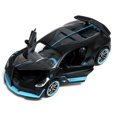 Metal car "coupe", 1:32, doors, hood, trunk, inertia, black color are opened-3
