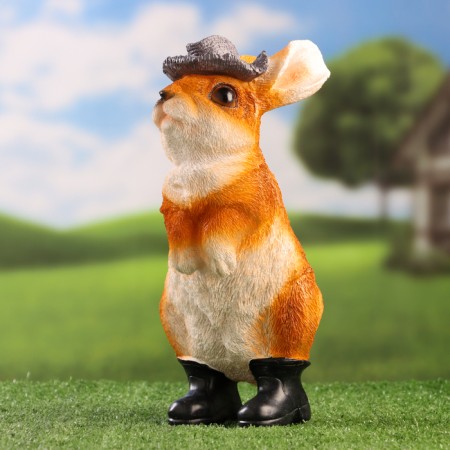Garden figure "Gopher in boots" 11x10x27cm-1