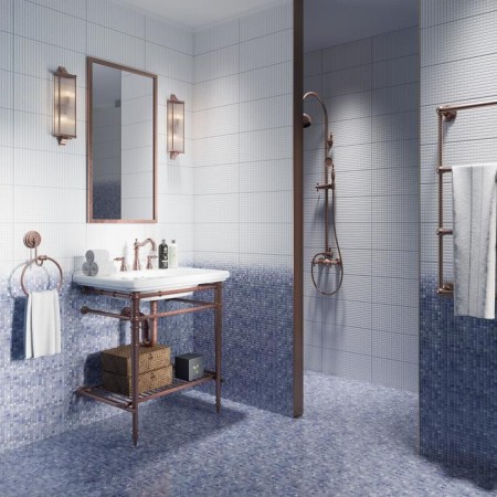 Nast -wall tile Hammam Blue Relief 200x440 (in a package of 1.05 sq.m)