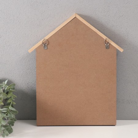Hooks decorative wood "houses and trees" gray 28x33.5 cm-3