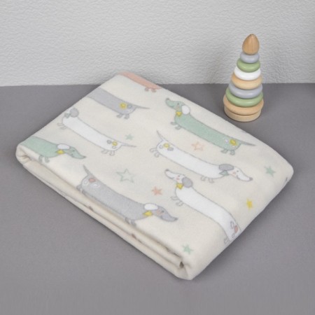 Fleet blanket "Dachshunds", size 100x118 cm-3