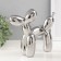 Souvenir Ceramics "Air Ball - Pissing Dog" silver 10.5x23x20 cm