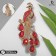 Brooch "Firebird" magical, red color in gold