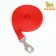 Two -layer leash with reinforced carbine, 3 m x 2 cm, red