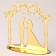 Topper "Wedding Ceremony", Color Gold
