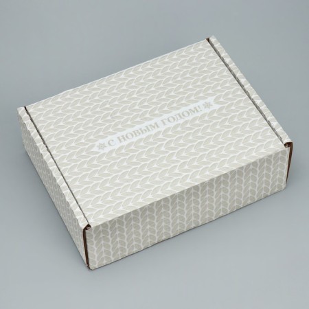 Box the team “Happy New Year!”, White, 27 x 21 x 9 cm, New Year-1