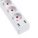 Extension cord Luazon Lighting, 3 sockets, 5 m, 10 A, 2200 W, 2x0.75 mm2, 2xUSB, with excavation, b