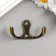 Double metal hook (set 4 pcs) bronze 4.5x3 cm