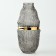Black glass flower vase 31.5 × 15 × 15 cm