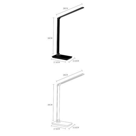 Office table lamp Edward A5126LT-1BK, LED, 7 W, 18x11x38 cm, 220 lm, black-1