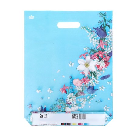 Package "Charming Flowers", polyethylene with a cut pen, 31x40 cm, 60 μm-1