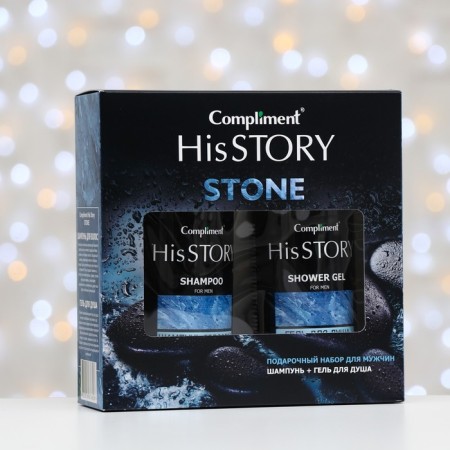 Набор Compliment His Story Stone № 1431: Шампунь, 320 мл, Гель для душа, 320 мл-1