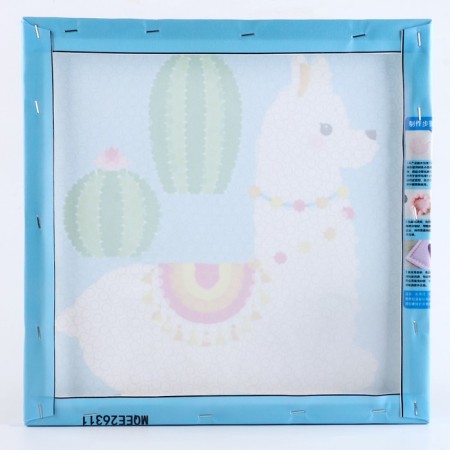 Application with pompom "Lama and cacti" size - 30 × 30 cm, glue 30 ml-6
