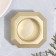 Square Square from gypsum with mowed corners is small, 9x3.5cm, gold