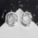 Earrings Metal "Geometry" circles intertwined, silver color