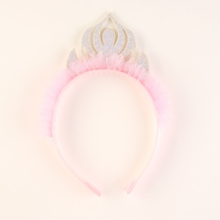 Carnival set "Princess" 3 objects: skirt, rim, rod, color pink-4