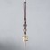 Suspension Metal "Prayer Wheel Nine Bagua palaces" silver 3x2.5x20 cm
