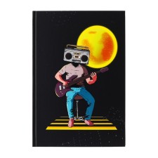 College-wiper in a solid cover 7BC, A4, 120 sheets, space guitarist, cage block, matte lamination, selective varnish