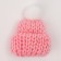 Knitted hat and scarf for toys, pink color