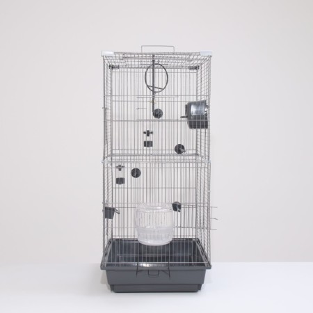 Birds Cage "Pigzon" No. 104-B, collapsible, 2 sections, 58 x 40 x 88cm, gray-2