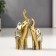 Polystone souvenir "Two gold elephants in a silver blanket" set of 2 pcs 11x8x3.2 cm