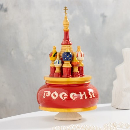 Musical souvenir "Temple", Russia manual painting