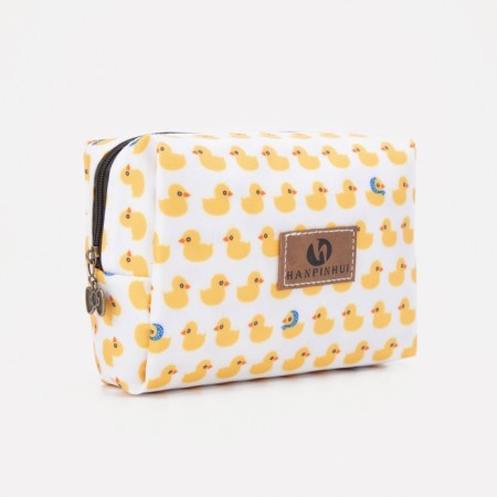 Lightning cosmetic bag, white/yellow color