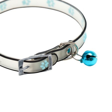 Collar "paws", 28 x 1 cm, Osh 18-24 cm, transparent/black-1