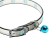 Collar "paws", 28 x 1 cm, Osh 18-24 cm, transparent/black