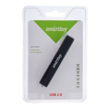Smartbuy SBHA-408-K-408-K, 4 ports, Black-2