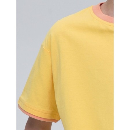 Henley T -shirt for Pelican boy, height 122 cm, yellow color-3
