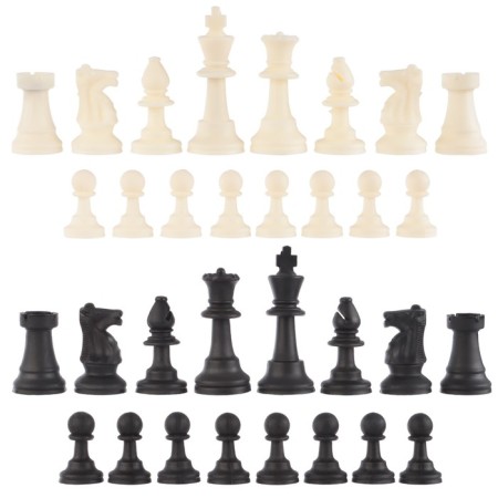 Chess figures, plastic, king H-9 cm, pawn h-4.1 cm-1