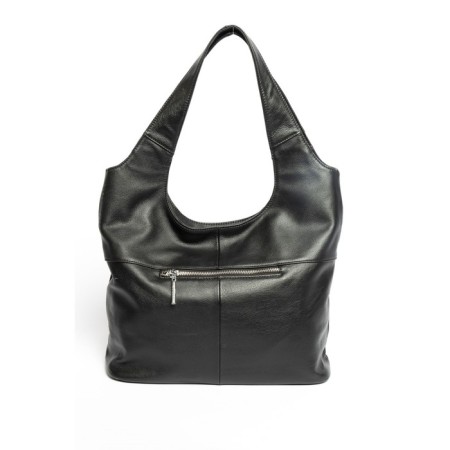 Sobo bag female, genuine leather, Ludor black, 39x13x27 cm-2