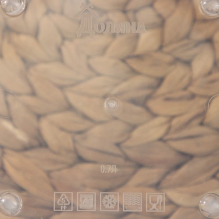 Container of the food shares "Gzhel", 700 ml, square, white color-3