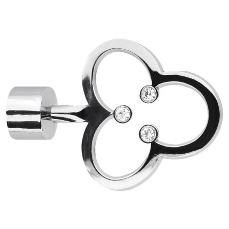 Top "Clover with rhinestones", d = 20 cm, color chromium