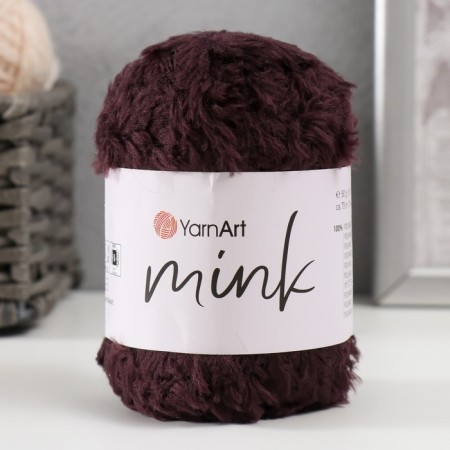 Yarn "mink" 100% polyamide 75m/50g (342 plum)
