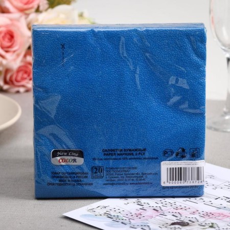 Paper Nev Line Fresco "Blue", 2 layers, 33*33 cm, 20 pcs.-1