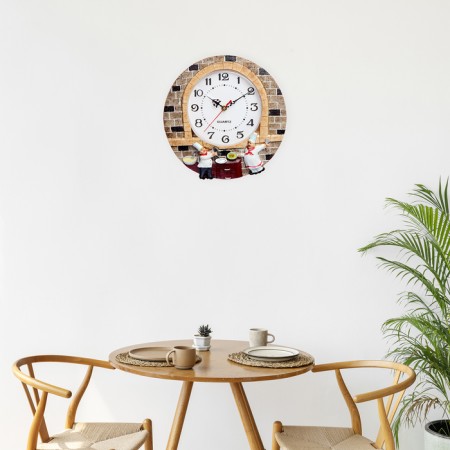 Wall clock, series: kitchen, "groan", smooth move, d-20 cm