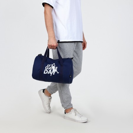Sports bag with lightning, long belt, blue color-10