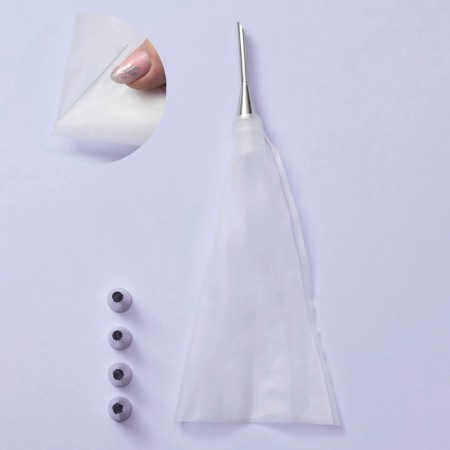 Confectionery set "Dessert", 7 items: a bag of 22 × 12 cm, nozzles 5 pcs, adapter