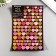Plastic sticker "Hearts with gold" mix 26.5x15 cm