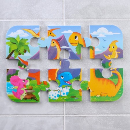 Soft puzzle for kids "dinosaurs", 6 parts, crumb I-6